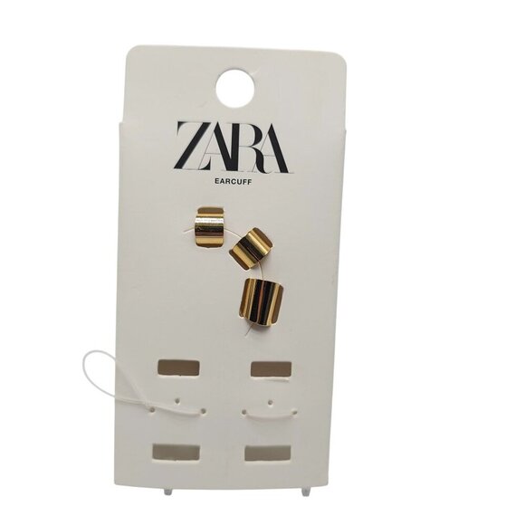 Zara Gold Tone Ear Cuff Set As Is Missing Hoop Earrings - Picture 1 of 4